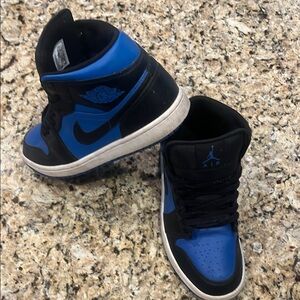 Nike Jordan Black and Blue Sneakers